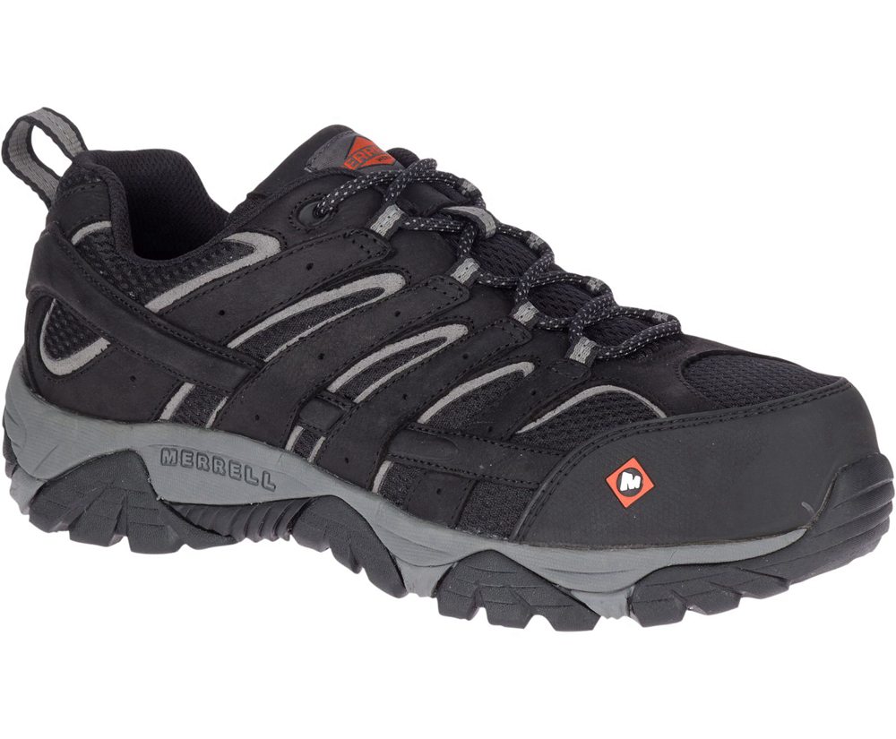 Merrell Sneakers Black - Moab Vertex Vent Comp Toe Wide Width - Mens 02SARZMTF